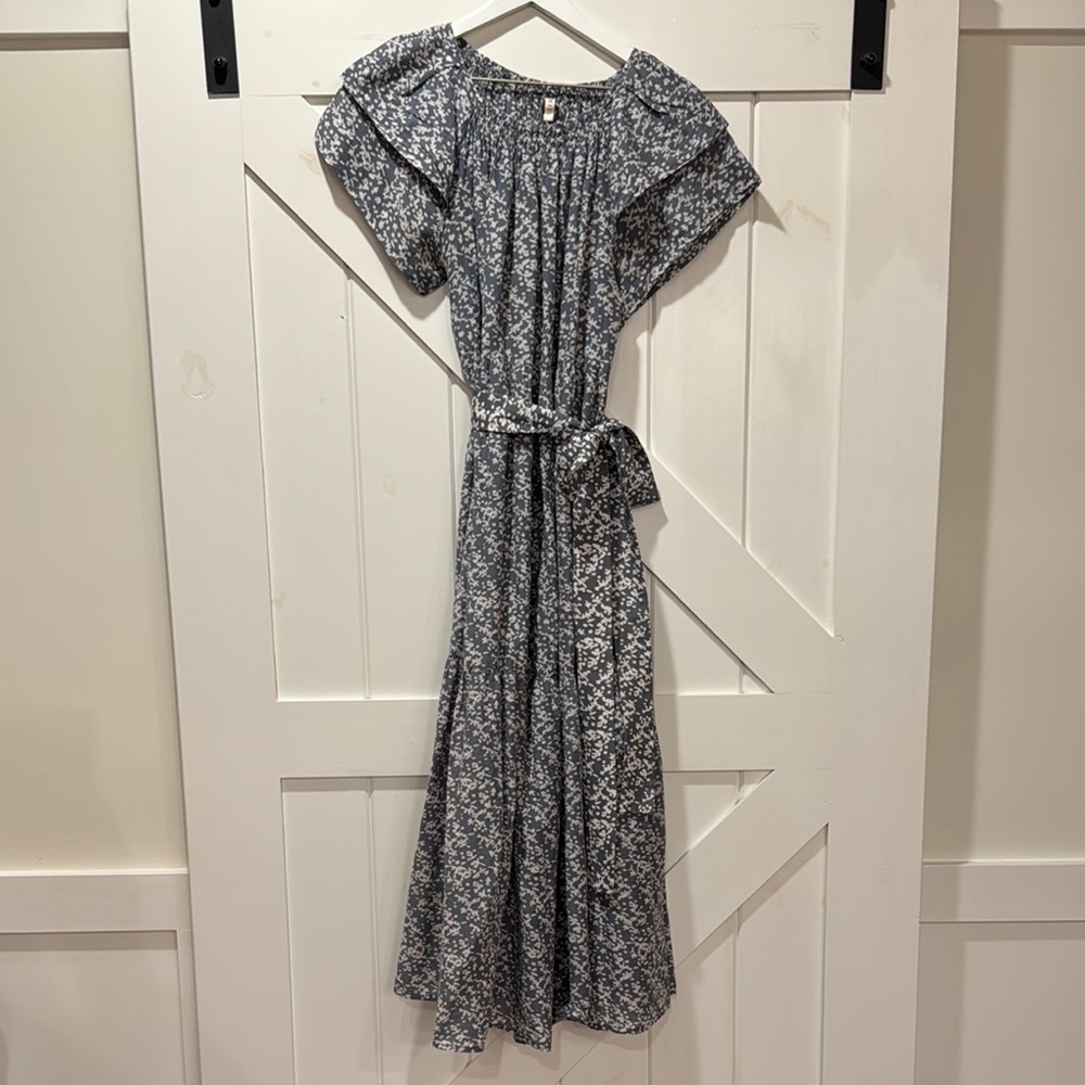 Floral Blue Maxi Dress